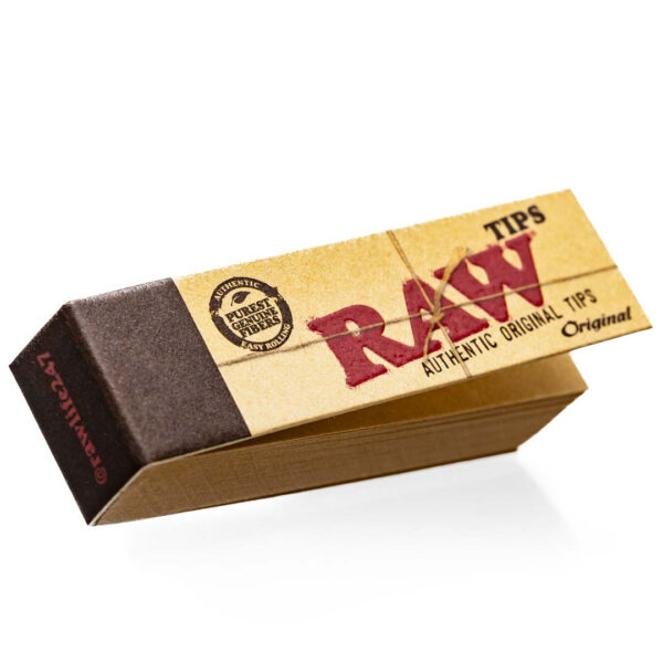 Raw Rolling Papers Unbleached Filter Tips - 50 Sheets